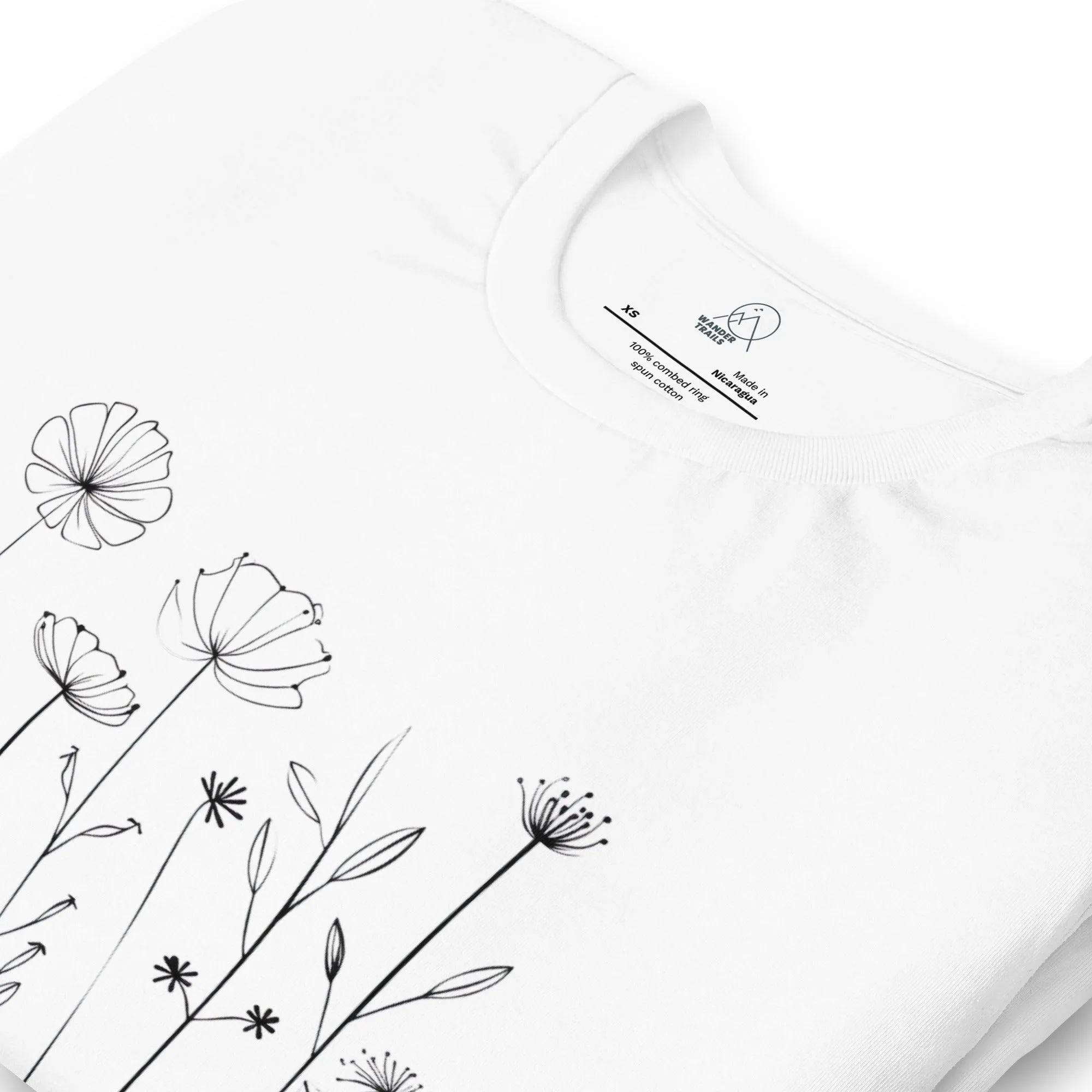 Minimalist Flowers Unisex T-shirt sold by Wander Trails product image thumbnail 3