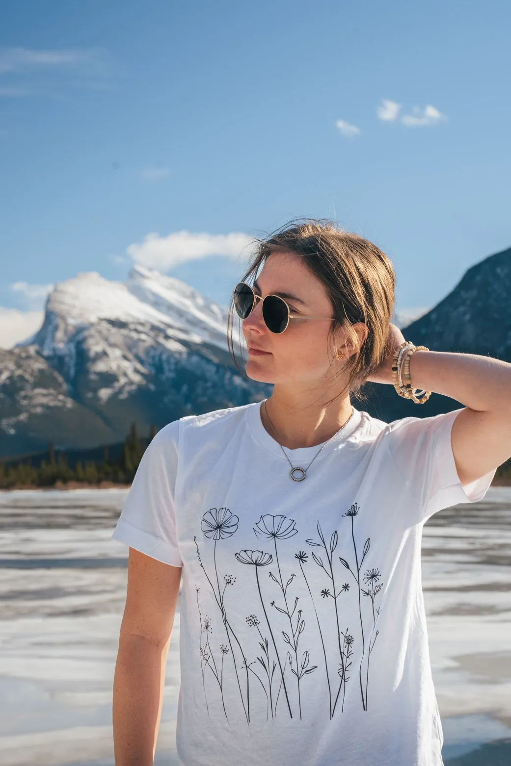 Minimalist Flowers Unisex T-shirt sold by Wander Trails product image thumbnail 2