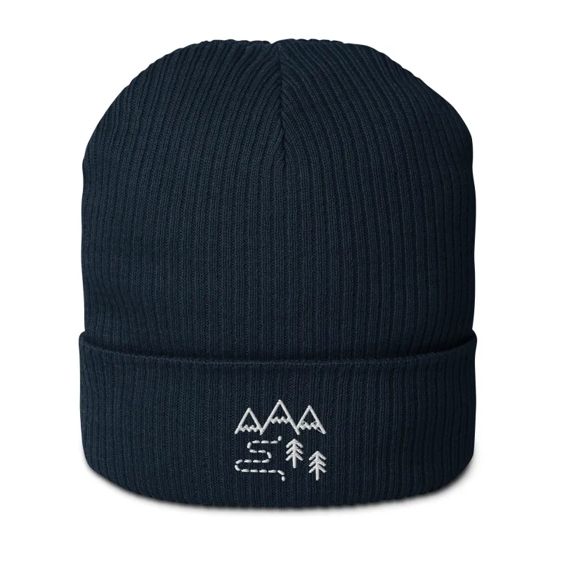 Wander Organic ribbed beanie made by Wander Trails