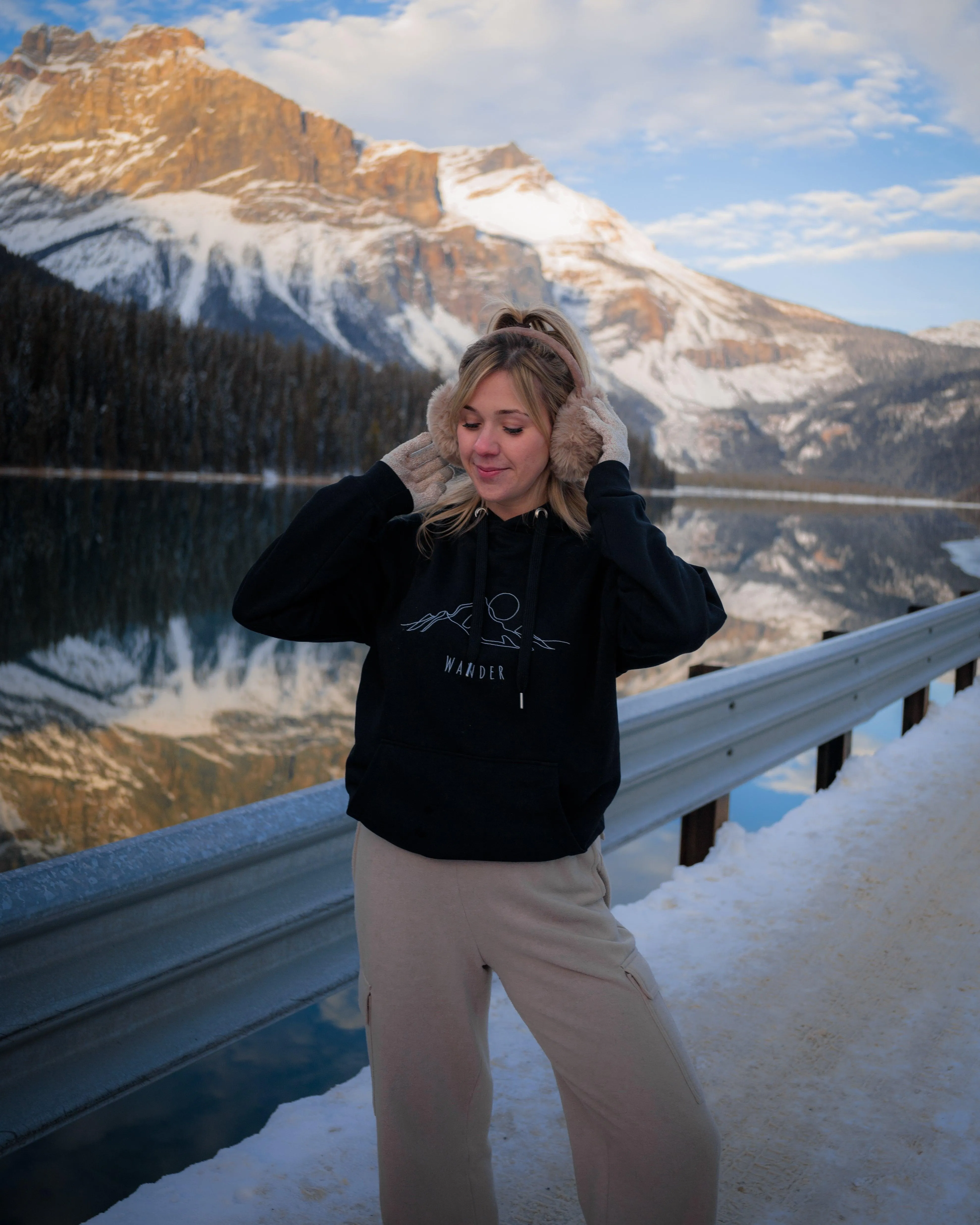 Mountain Wanderer - Embroidered Premium eco hoodie sold by Wander Trails product image thumbnail 2