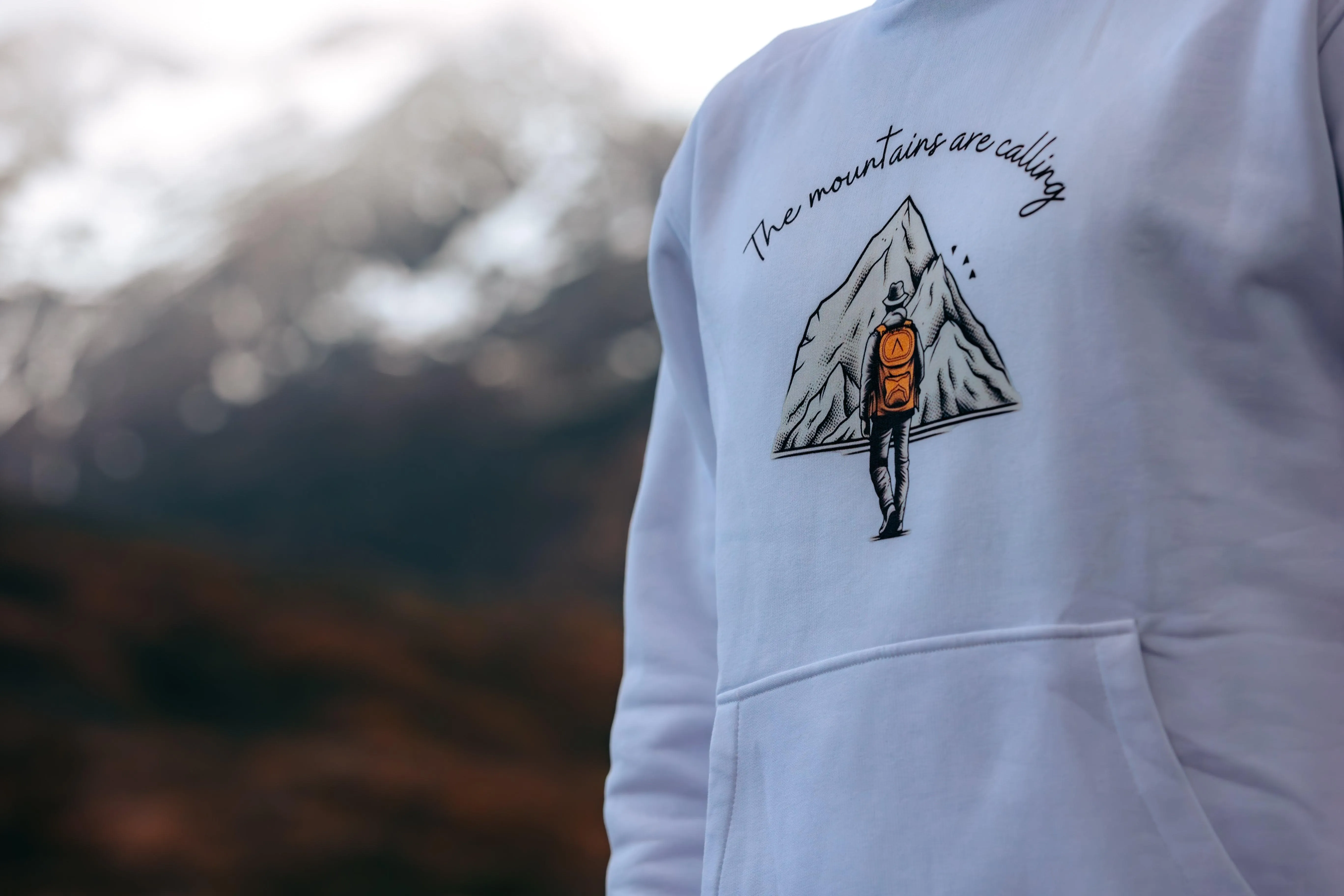 The Mountains are Calling Premium eco hoodie sold by Wander Trails product image thumbnail 2