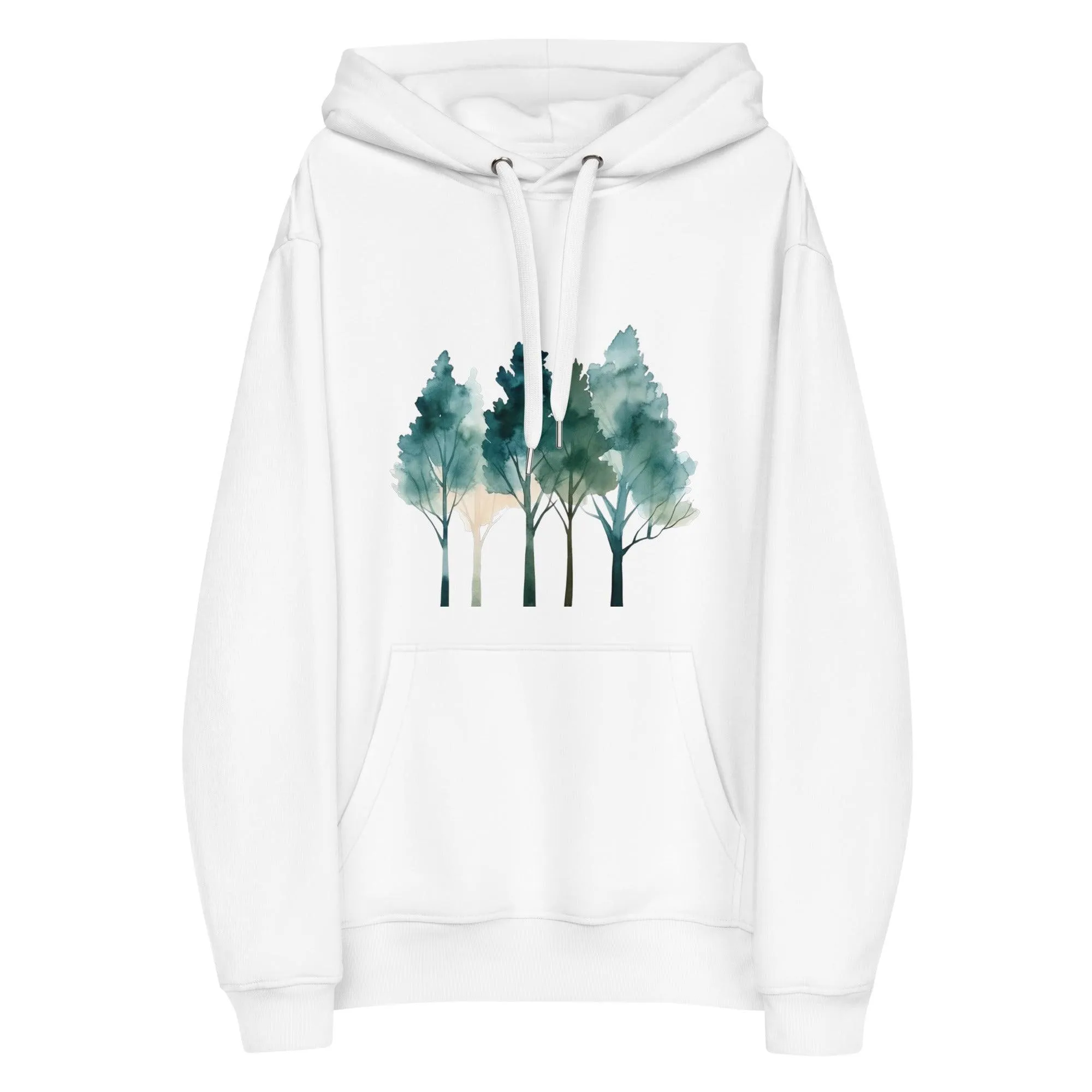 Watercolor trees Premium eco hoodie sold by Wander Trails