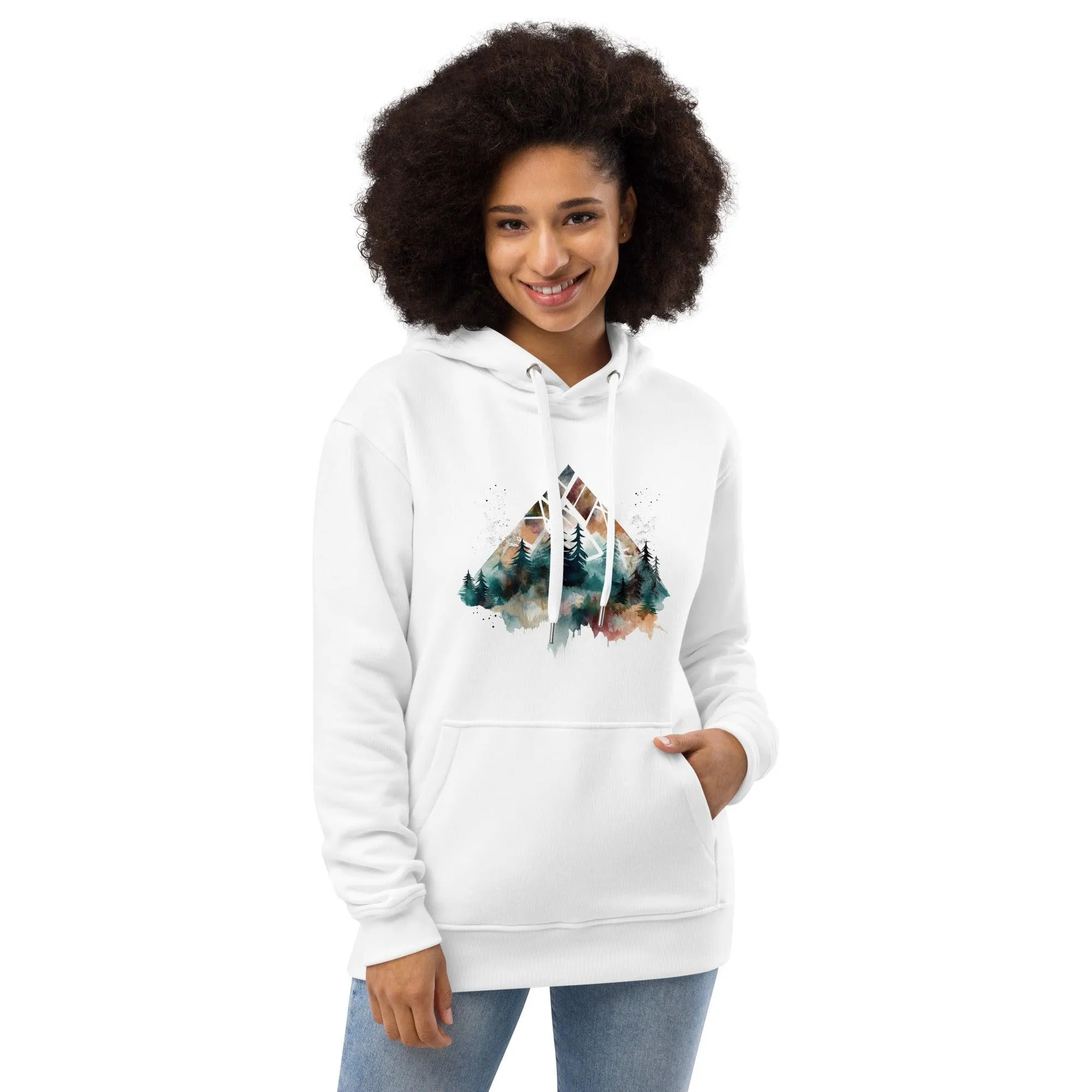 Watercolor Forest Premium eco hoodie sold by Wander Trails product image thumbnail 2