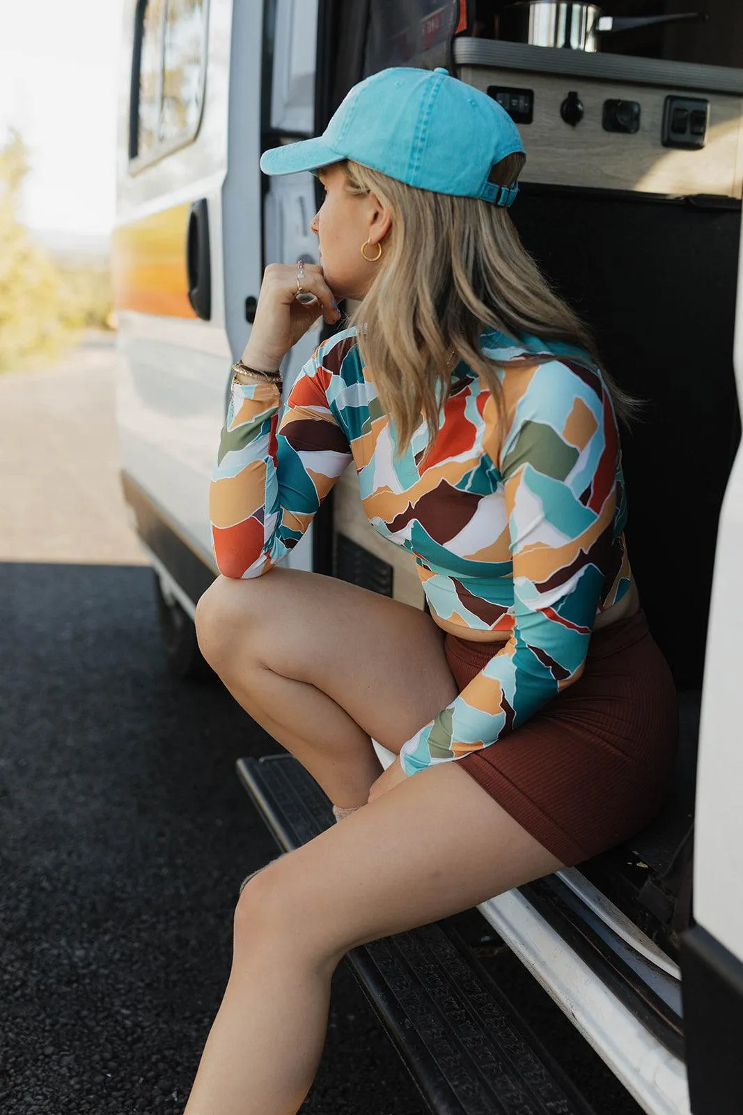 Recycled Mountain Camo Crop Top sold by Wander Trails product image thumbnail 3