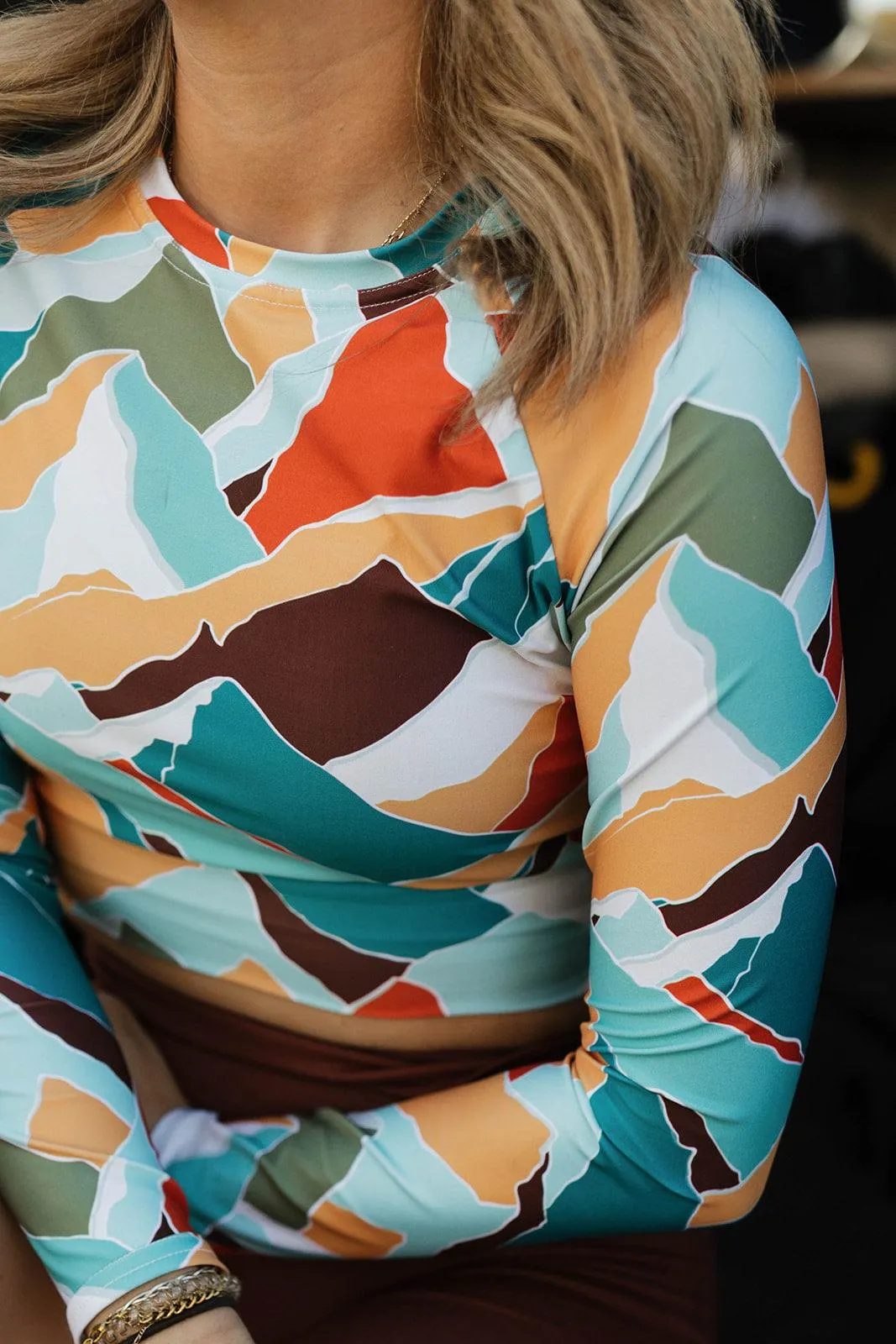 Recycled Mountain Camo Crop Top sold by Wander Trails product image thumbnail 2