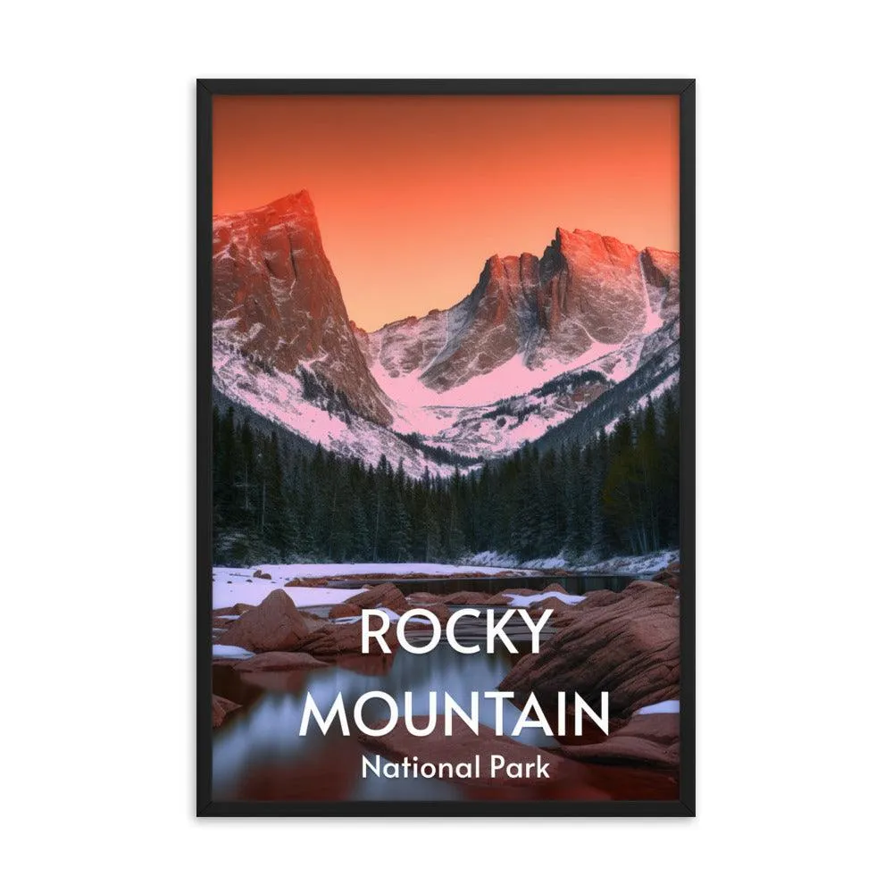 Rocky Mountain National Park Framed poster sold by Wander Trails