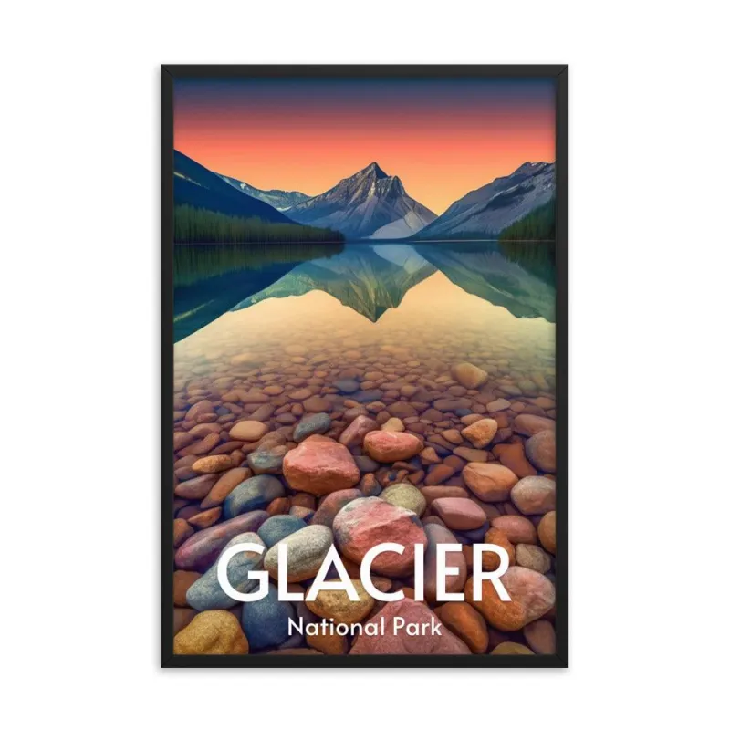 Glacier National Park Framed poster sold by Wander Trails