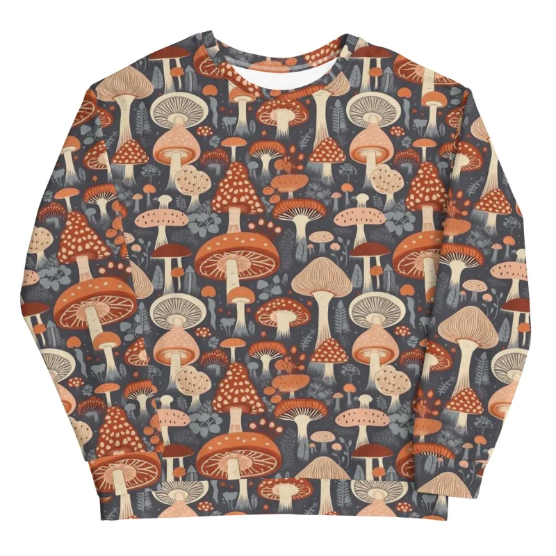 Mushroom Unisex Sweatshirt made by Wander Trails