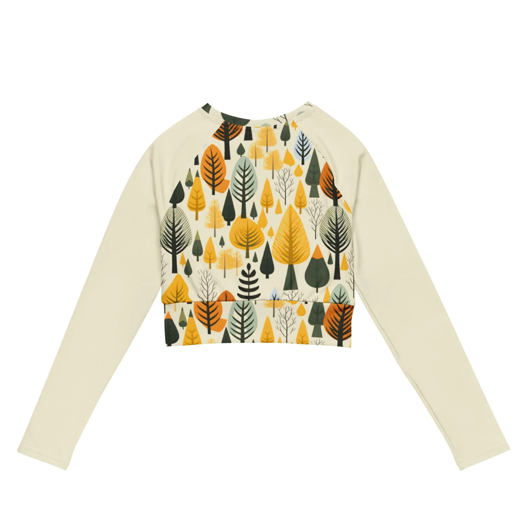 Autumn Trees Long Sleeve Crop Top sold by Wander Trails product image thumbnail 3