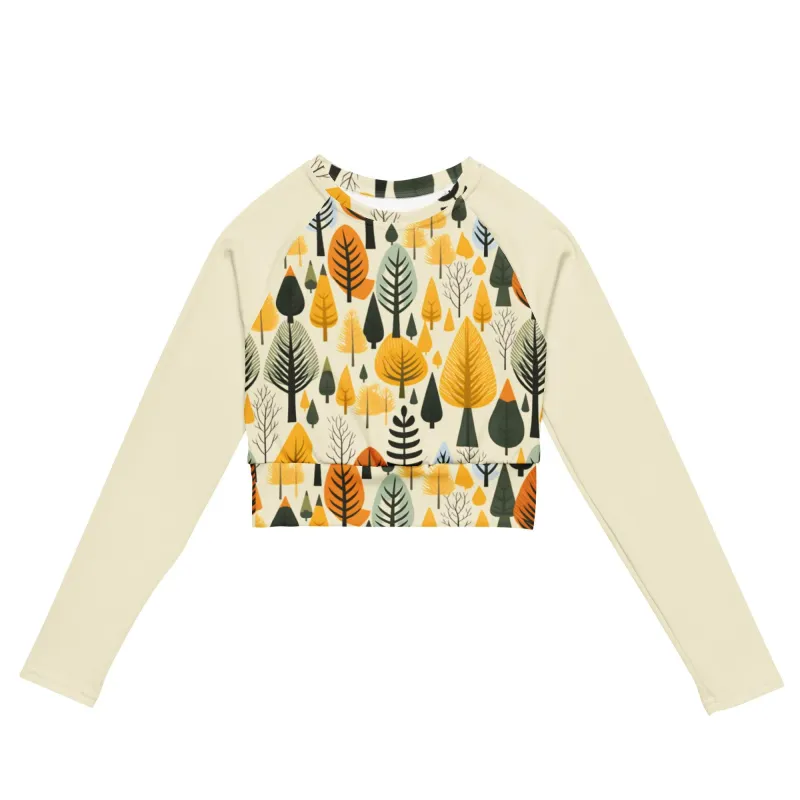 Autumn Trees Long Sleeve Crop Top sold by Wander Trails