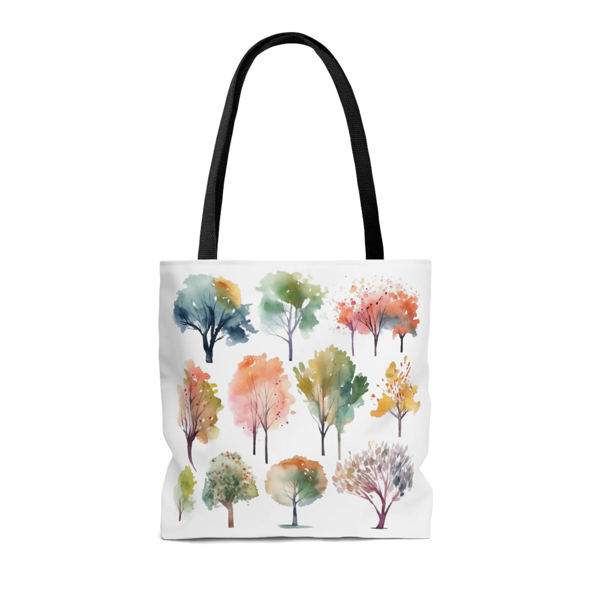 Watercolor Fall Trees Tote Bag sold by Wander Trails product image thumbnail 2