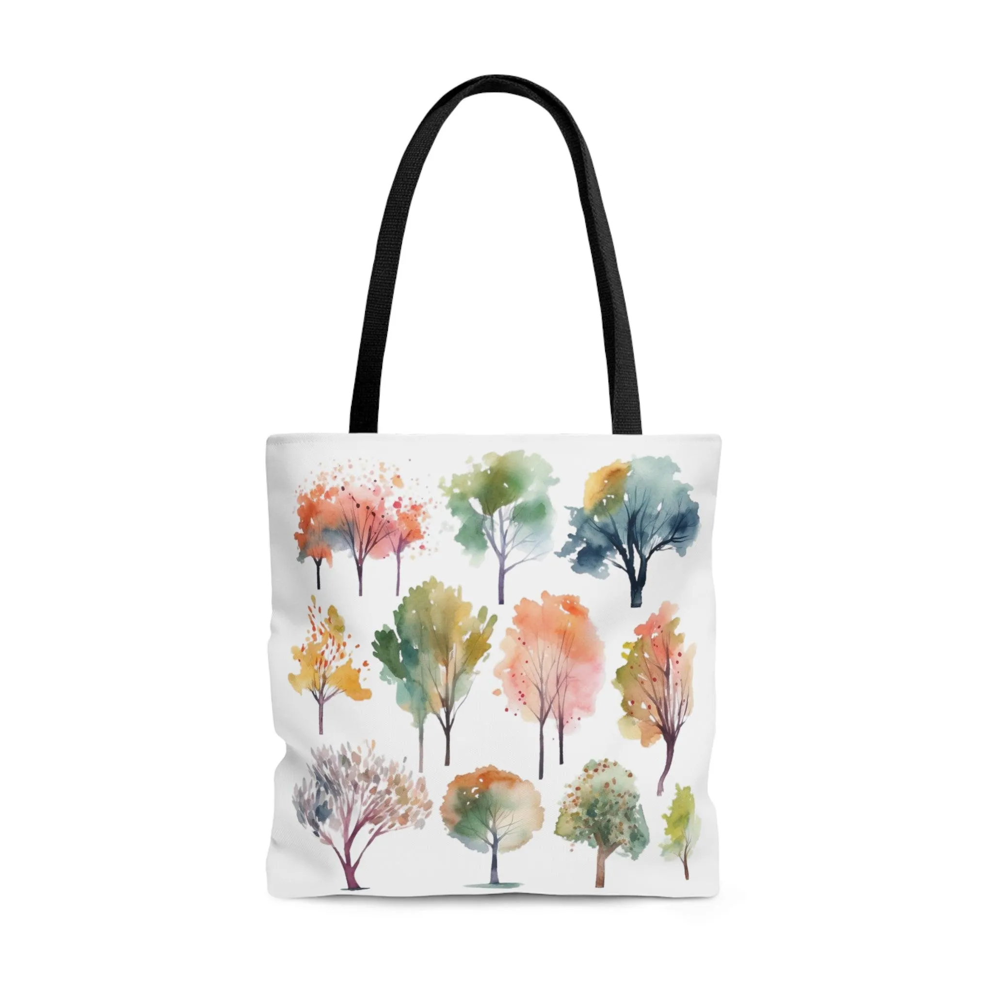 Watercolor Fall Trees Tote Bag sold by Wander Trails