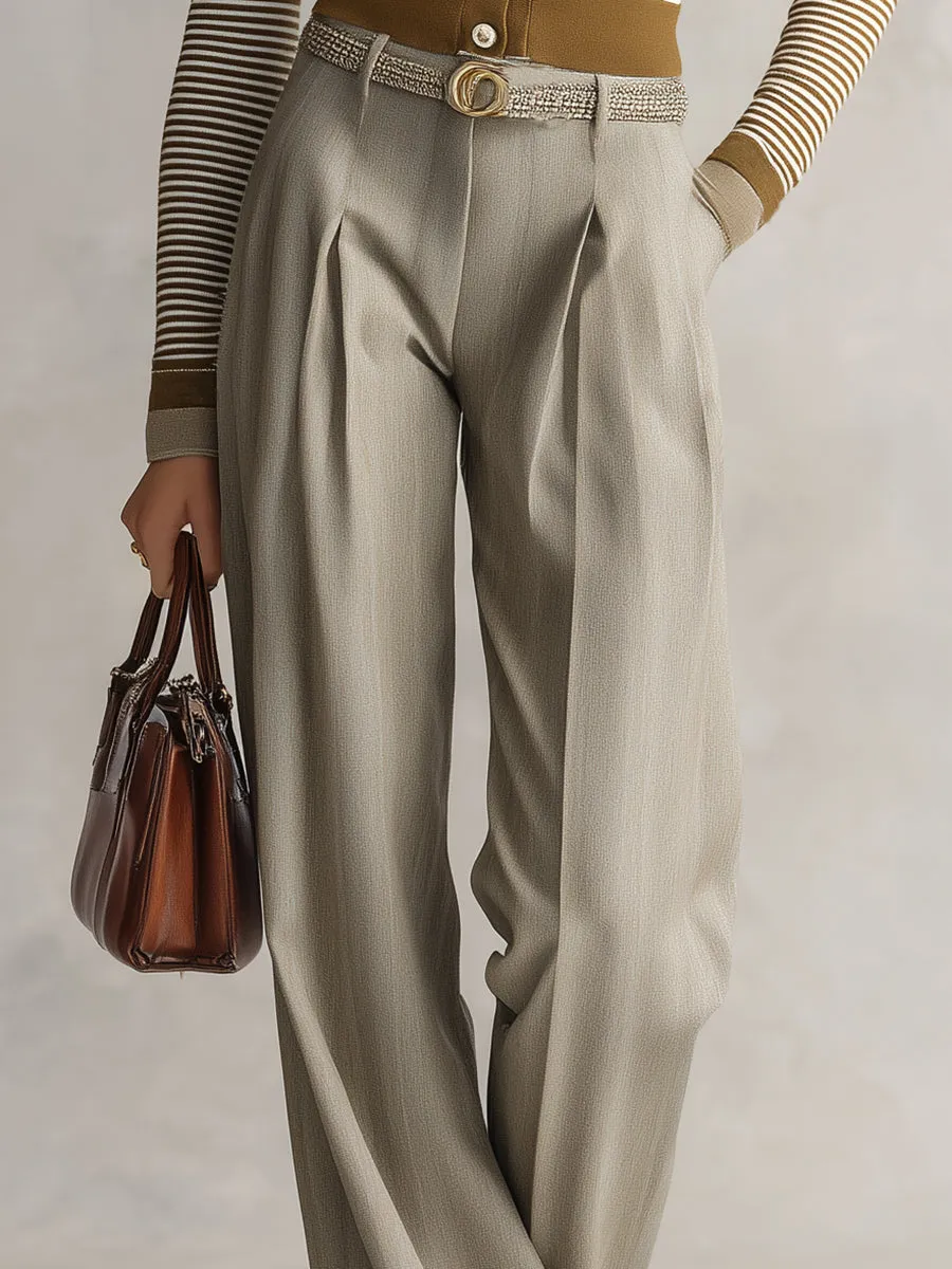 Retro Fashion Khaki Pants sold by Oyrosy product image thumbnail 3