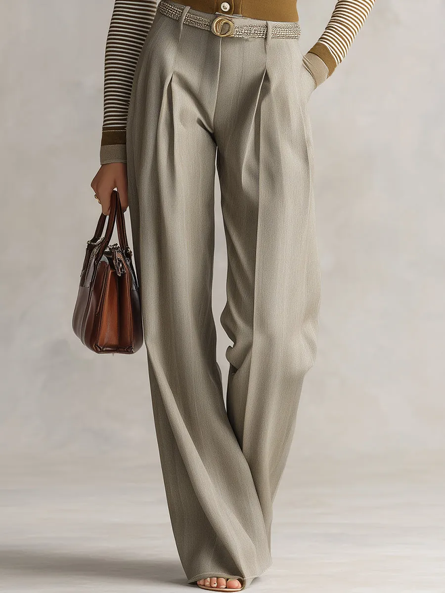 Retro Fashion Khaki Pants sold by Oyrosy