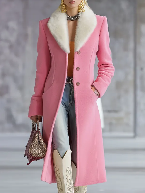 Lapel Double Pocket Polar Fleece Warm Coat sold by Oyrosy