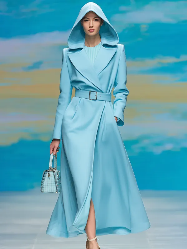 Stylish Urban Tweed Hooded Long Coat sold by Oyrosy