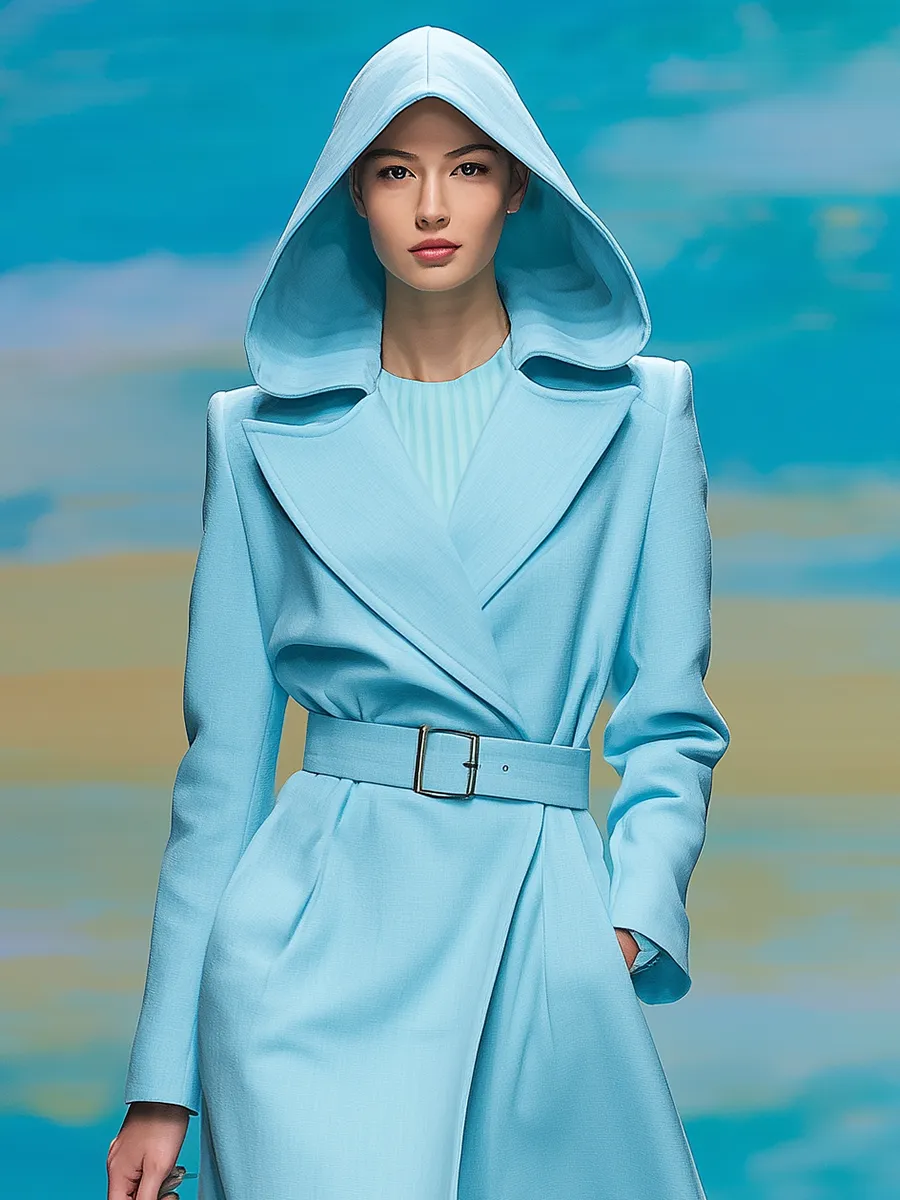 Stylish Urban Tweed Hooded Long Coat sold by Oyrosy product image thumbnail 3