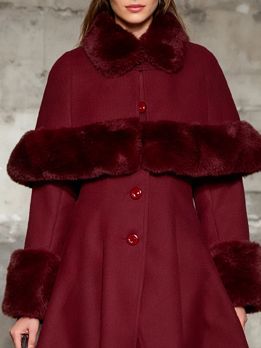 Retro Elegant Shawl Collar Mid-length Coat sold by Oyrosy product image thumbnail 3