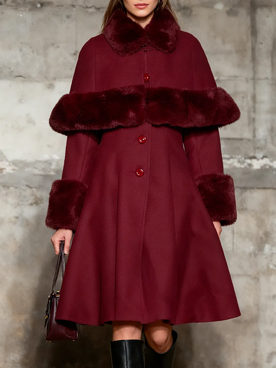 Retro Elegant Shawl Collar Mid-length Coat sold by Oyrosy