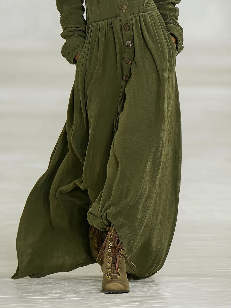 Vintage Fashion Faux Fur Hooded Maxi Dress sold by Oyrosy product image thumbnail 4