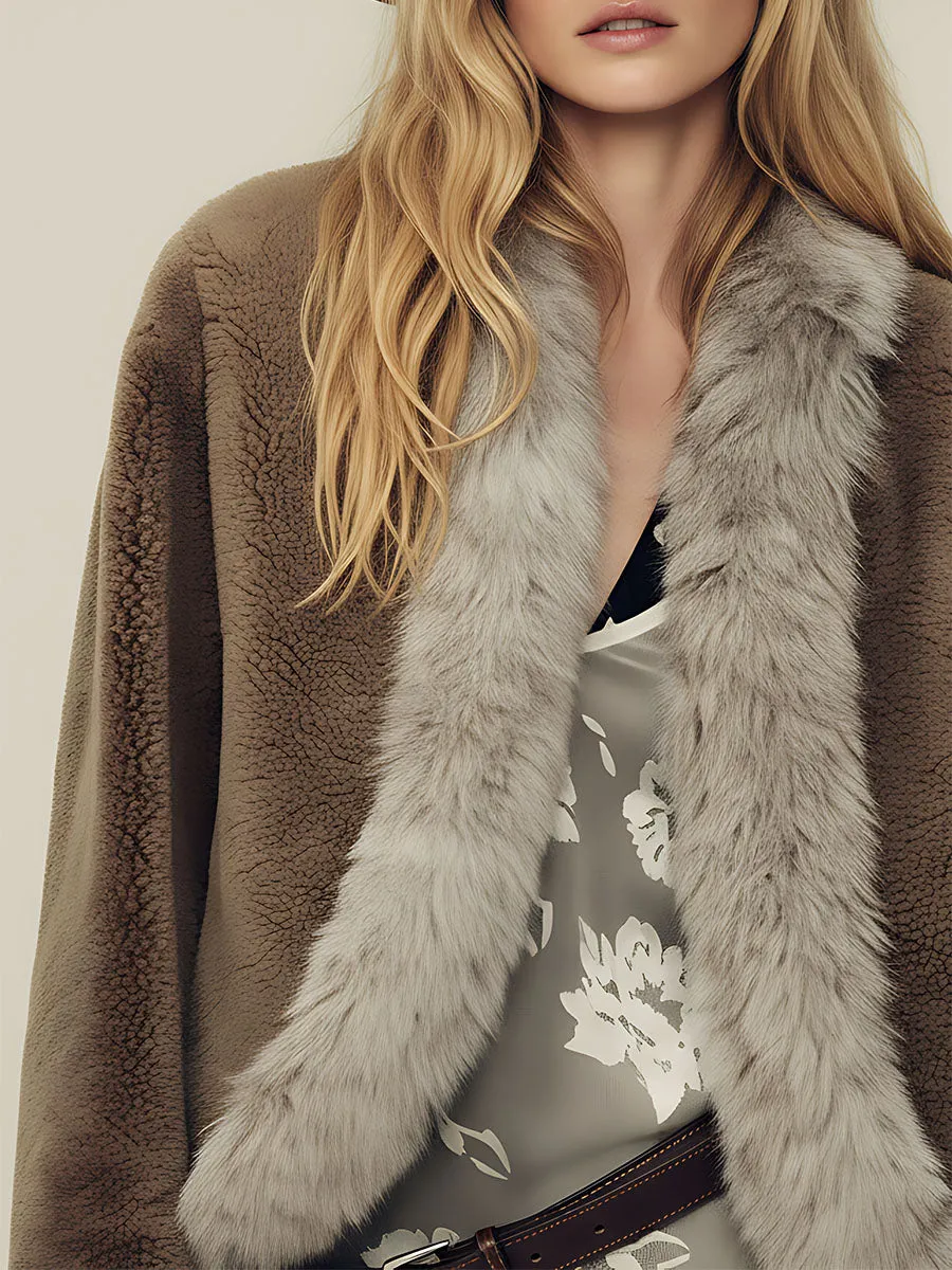 High-end Fashionable Faux Fur Coat sold by Oyrosy product image thumbnail 3