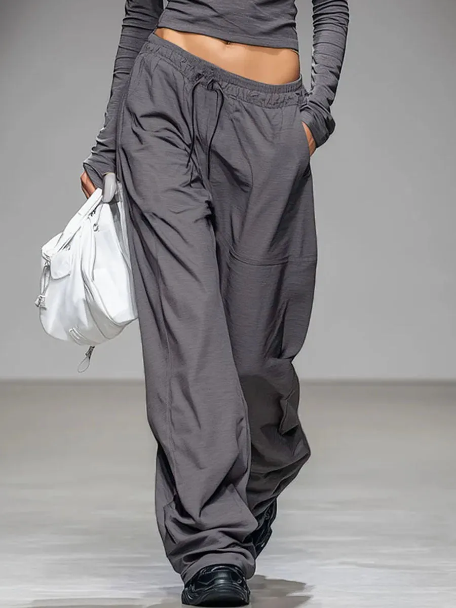 Casual Long-sleeved T-shirt And Wide-leg Pants Set sold by Oyrosy product image thumbnail 4