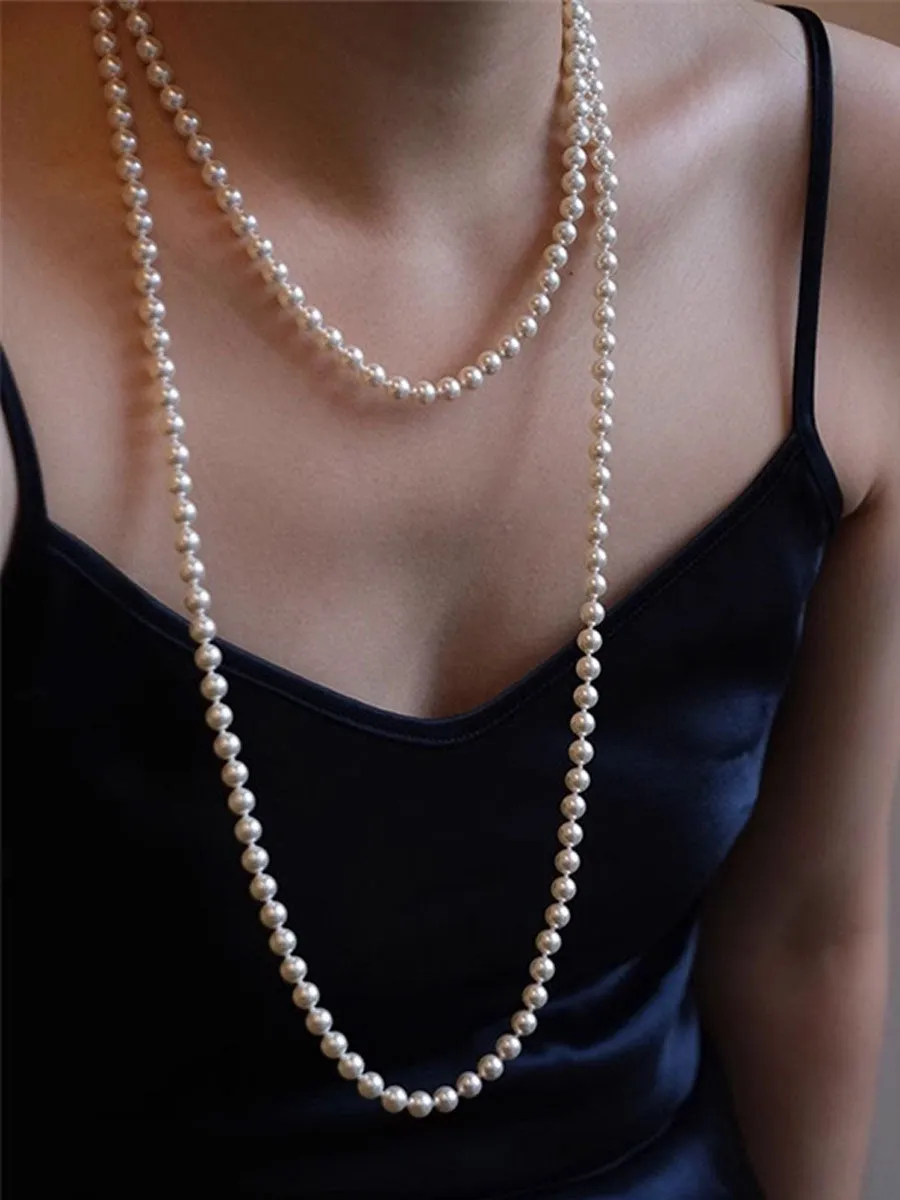 Vintage High-End Double-Layered Pearl Necklace sold by Oyrosy
