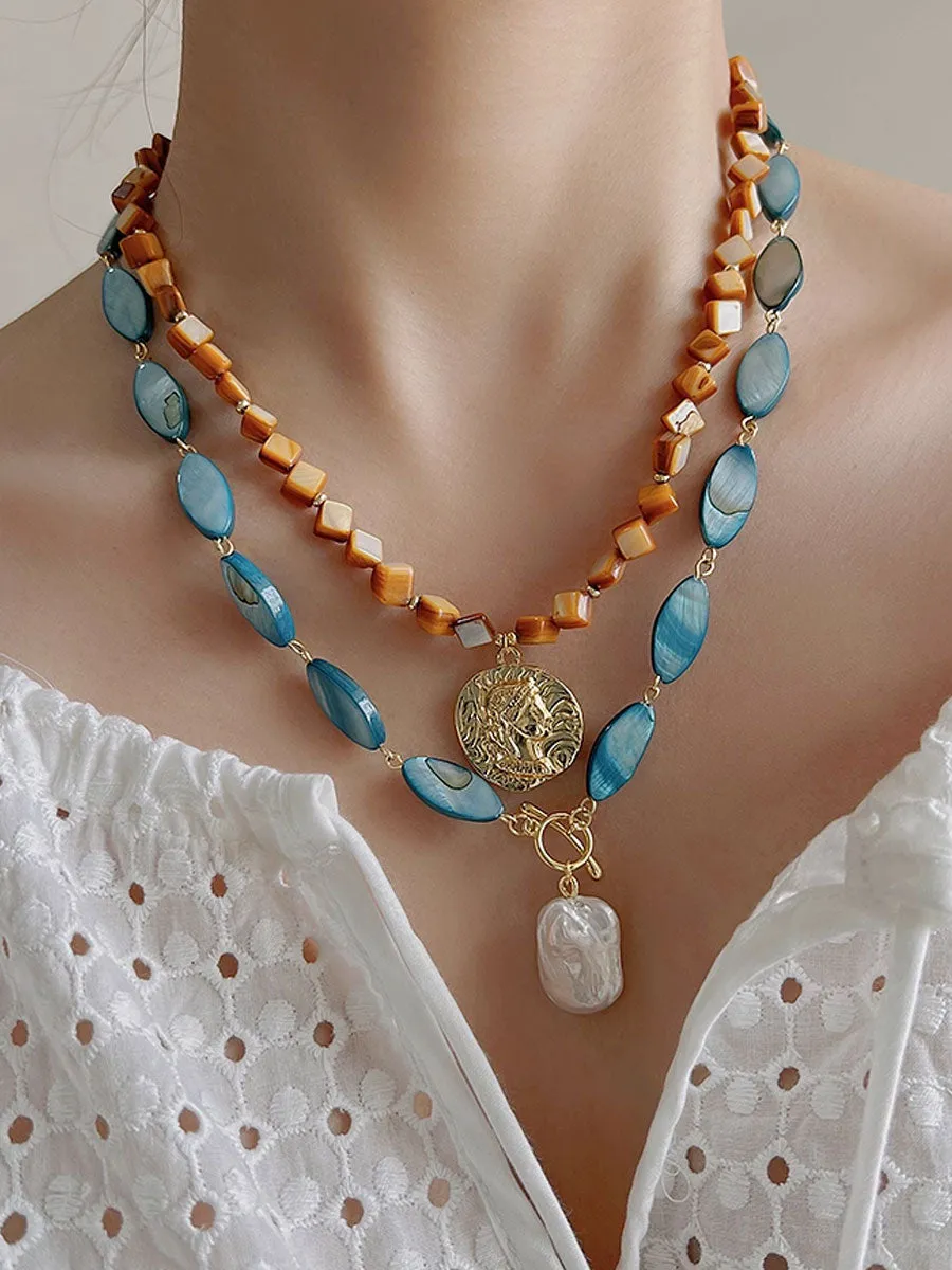 Natural Baroque Pearl Fashion Holiday Clavicle Necklace sold by Oyrosy product image thumbnail 3