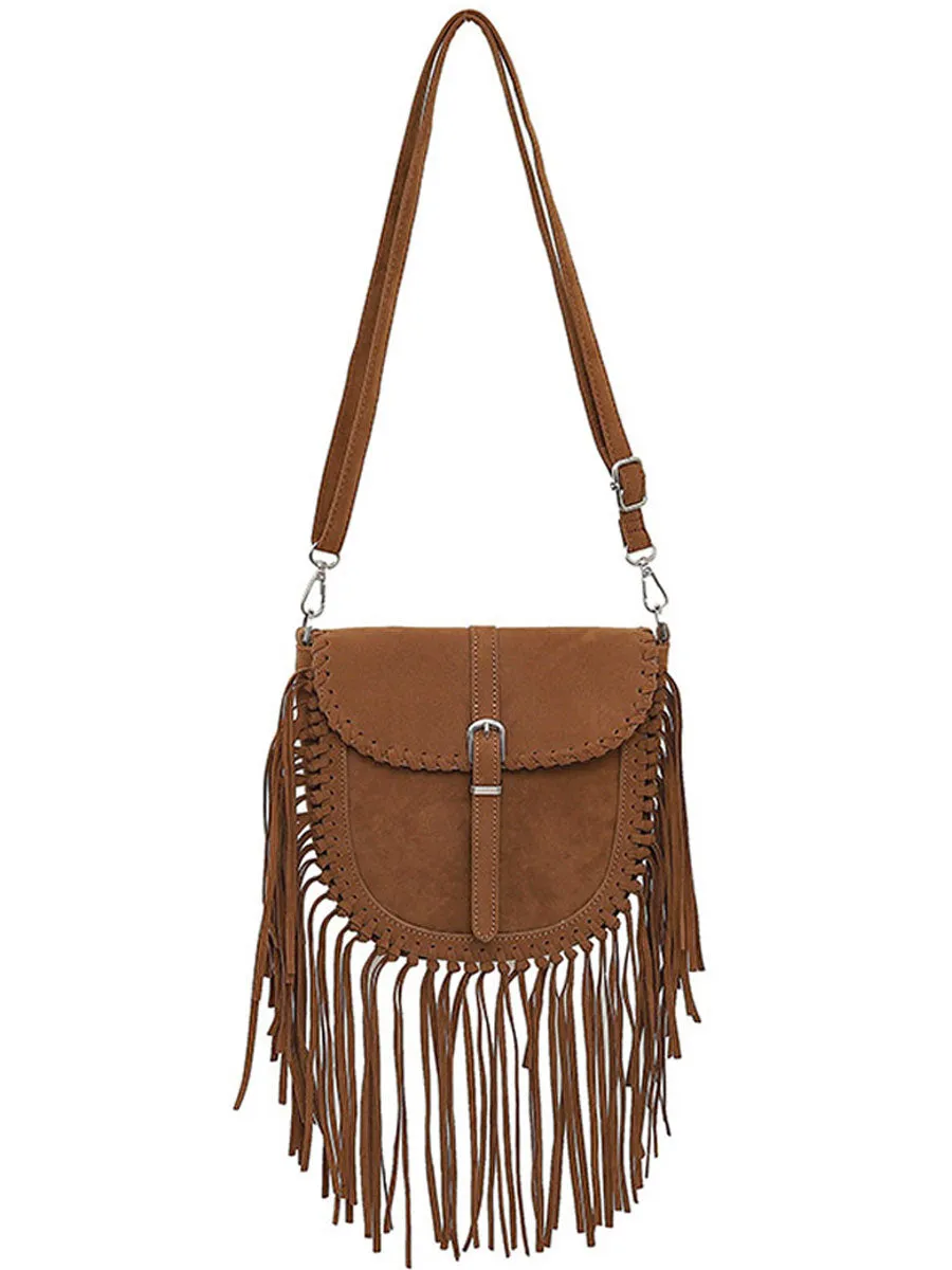Vintage Bohemian Tassel Suede Shoulder Bag sold by Oyrosy product image thumbnail 2