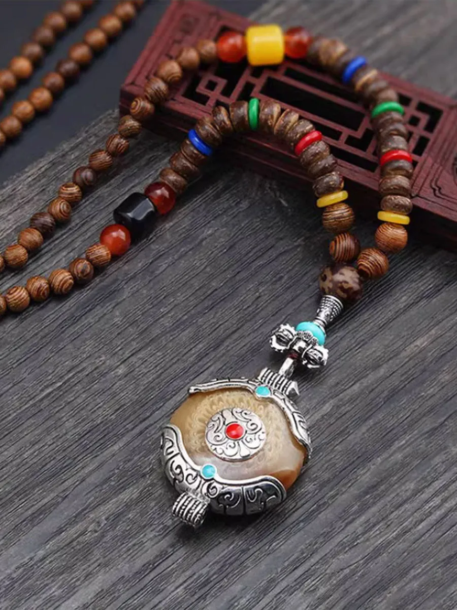 Simple Ethnic Retro Wooden Necklace sold by Oyrosy product image thumbnail 2