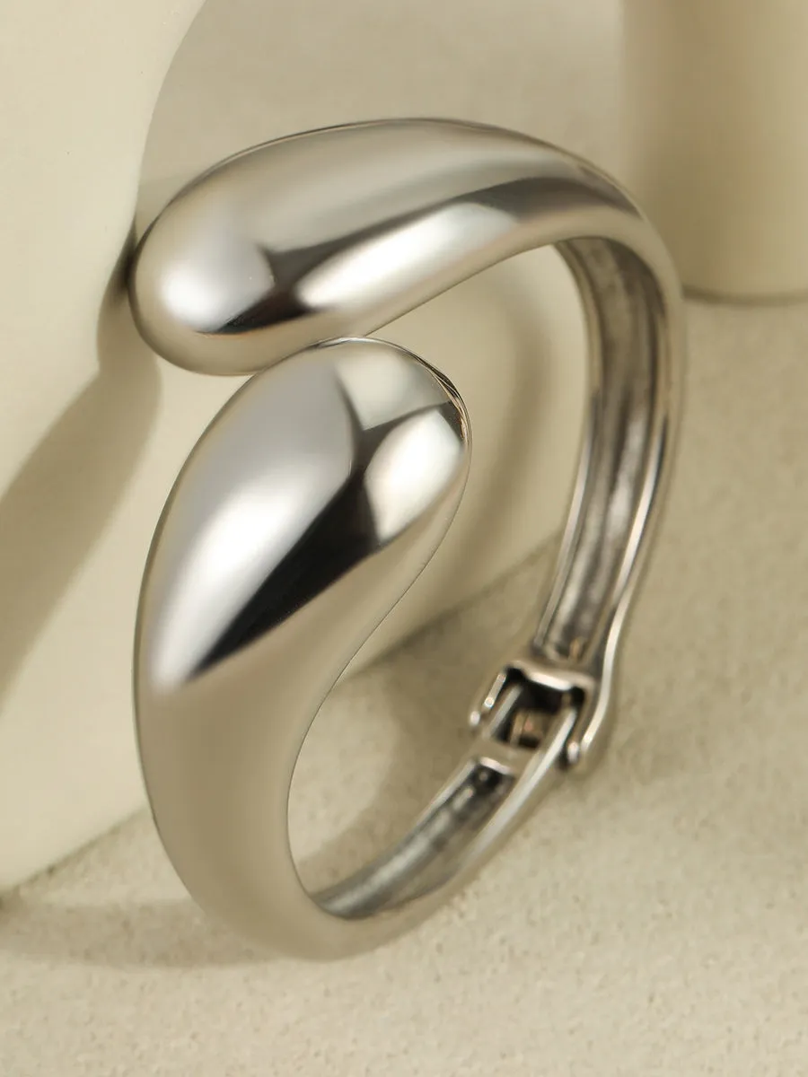 Metallic Stainless Steel Open Bracelet sold by Oyrosy product image thumbnail 2