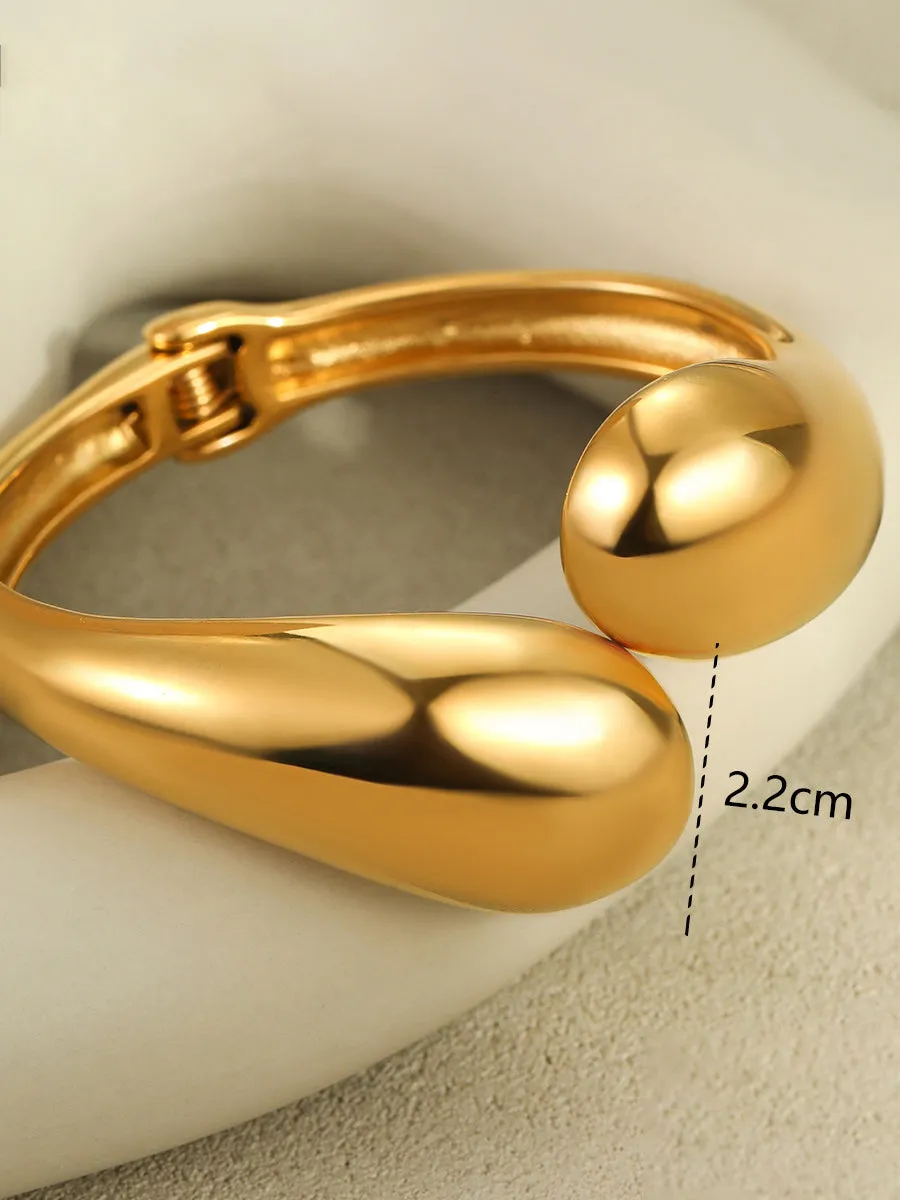 Metallic Stainless Steel Open Bracelet sold by Oyrosy product image thumbnail 5