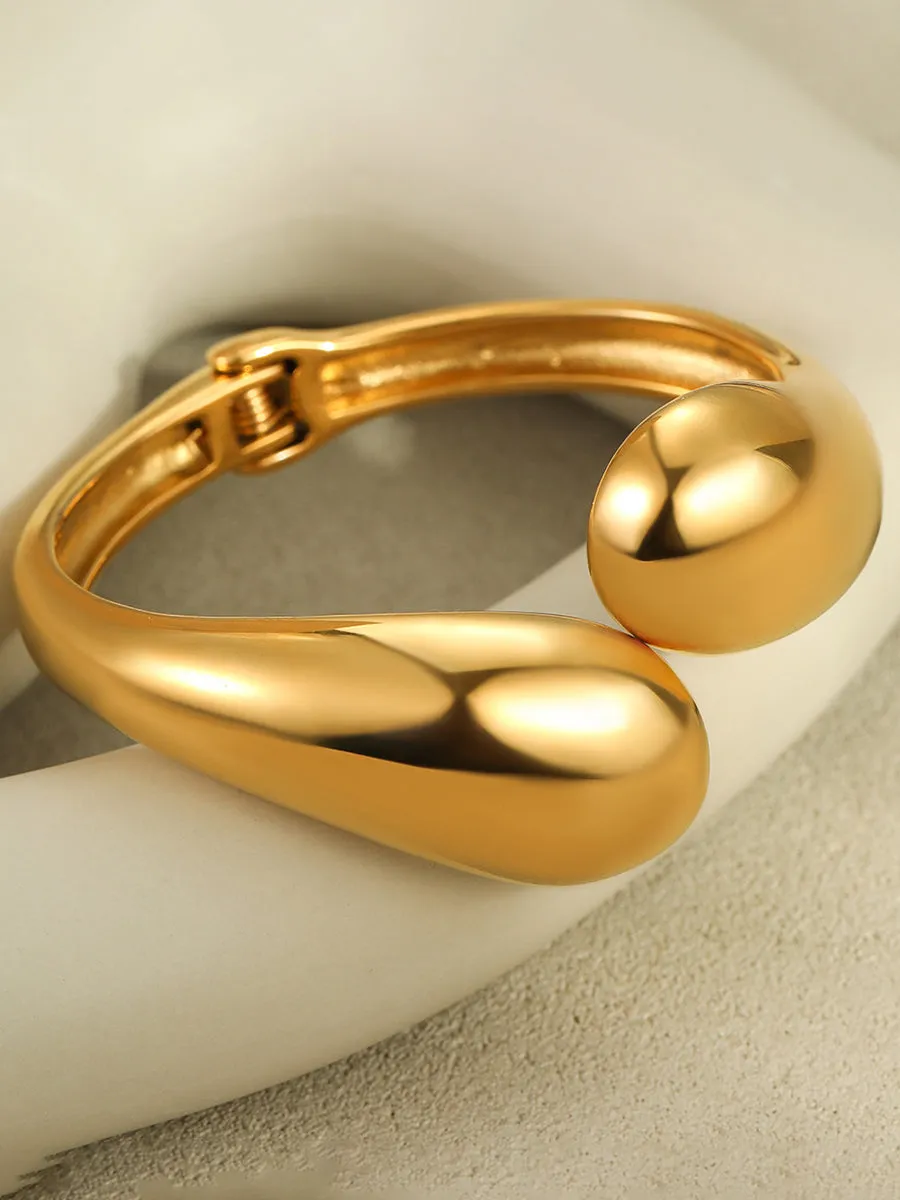 Metallic Stainless Steel Open Bracelet sold by Oyrosy product image thumbnail 3