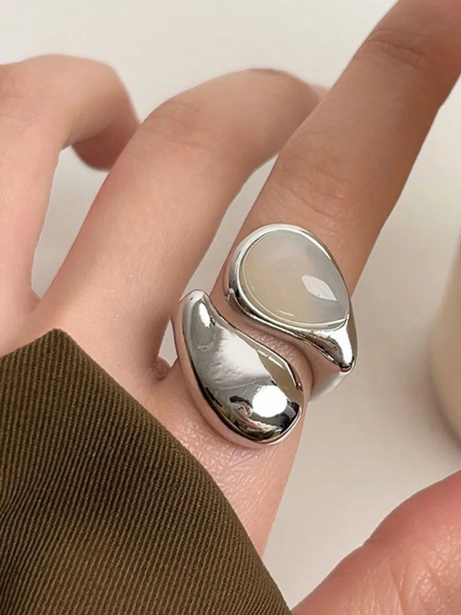 Simple Transparent Irregular Water Drop Open Ring sold by Oyrosy product image thumbnail 3