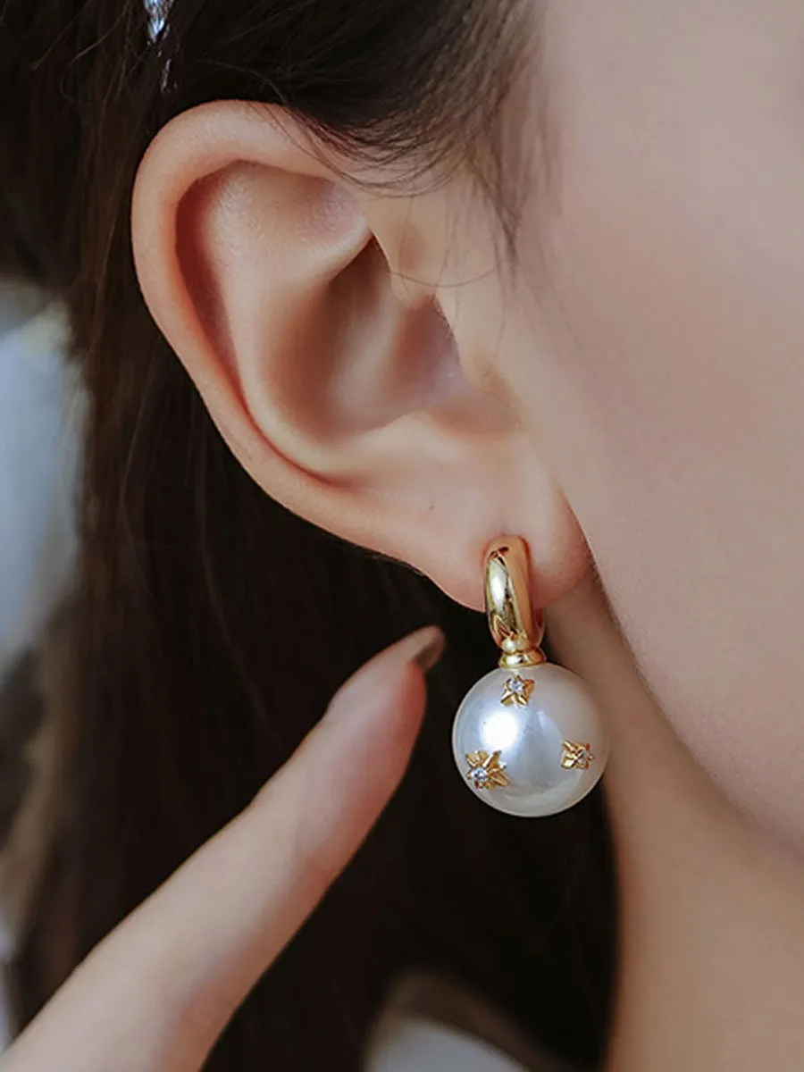 Vintage Pearl Earrings sold by Oyrosy product image thumbnail 4