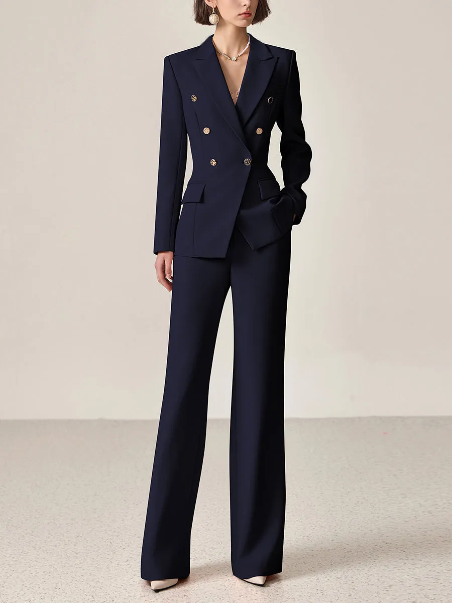 【24-hour shipping out】High-End Fashion Temperament Lapel Double-Breasted Suit sold by Oyrosy