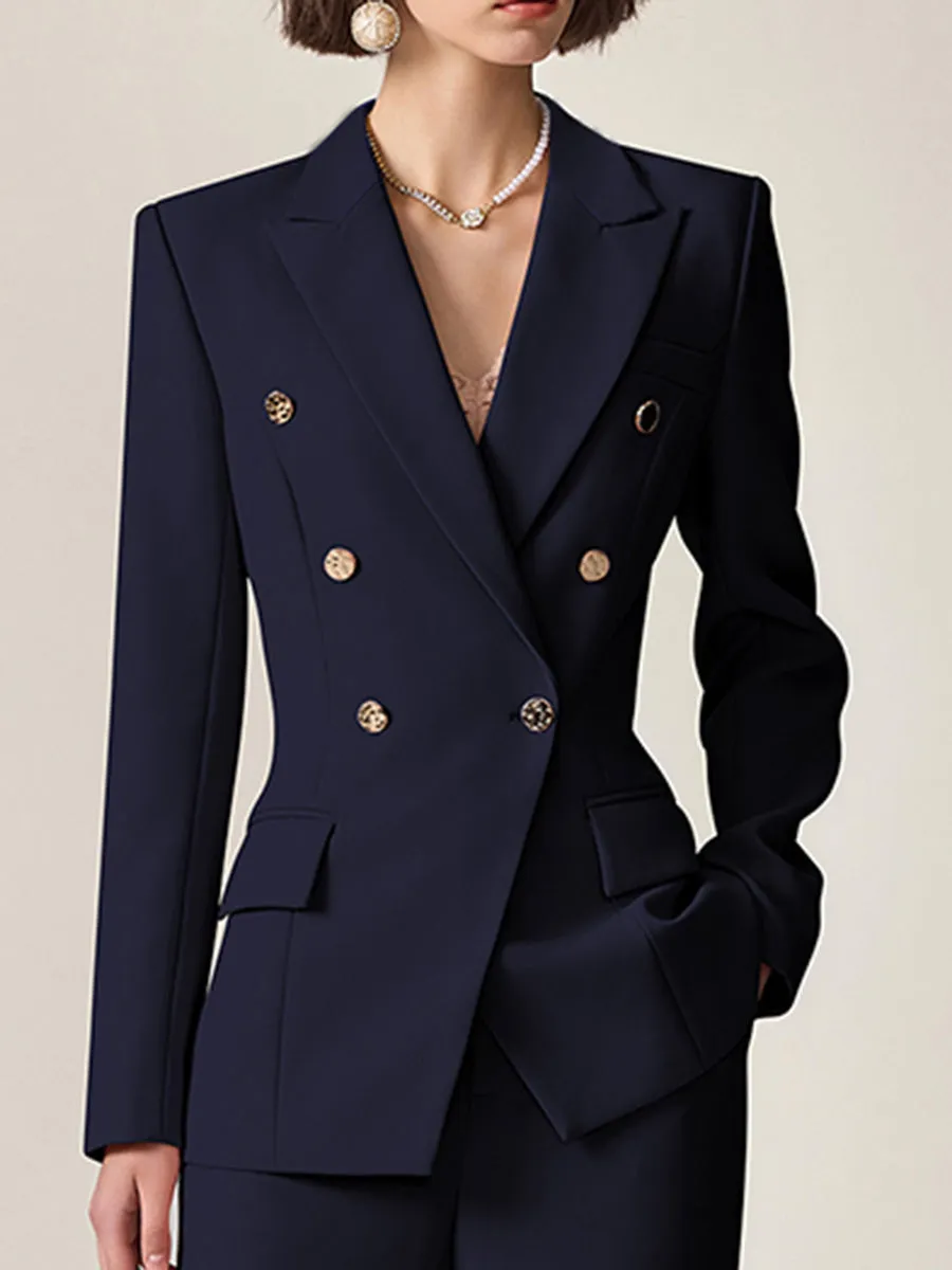 【24-hour shipping out】High-End Fashion Temperament Lapel Double-Breasted Suit sold by Oyrosy product image thumbnail 2