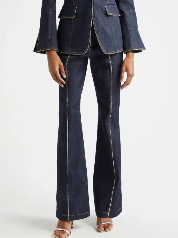 【24-hour shipping out】Vintage Zipper Flare Jeans sold by Oyrosy