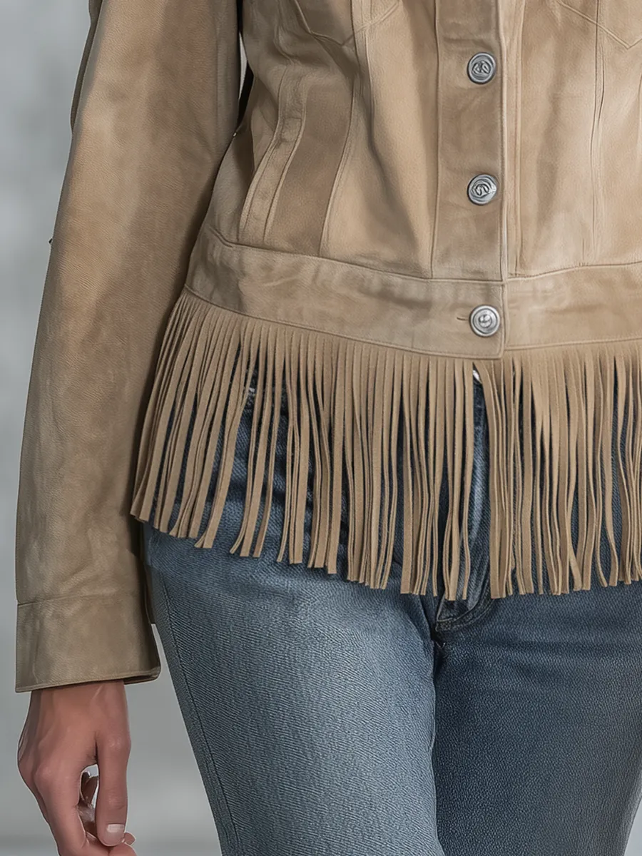 Retro Western Style Fringed Jacket sold by Oyrosy product image thumbnail 4