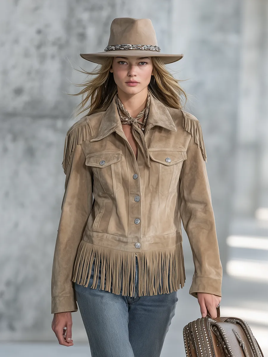 Retro Western Style Fringed Jacket sold by Oyrosy product image thumbnail 2