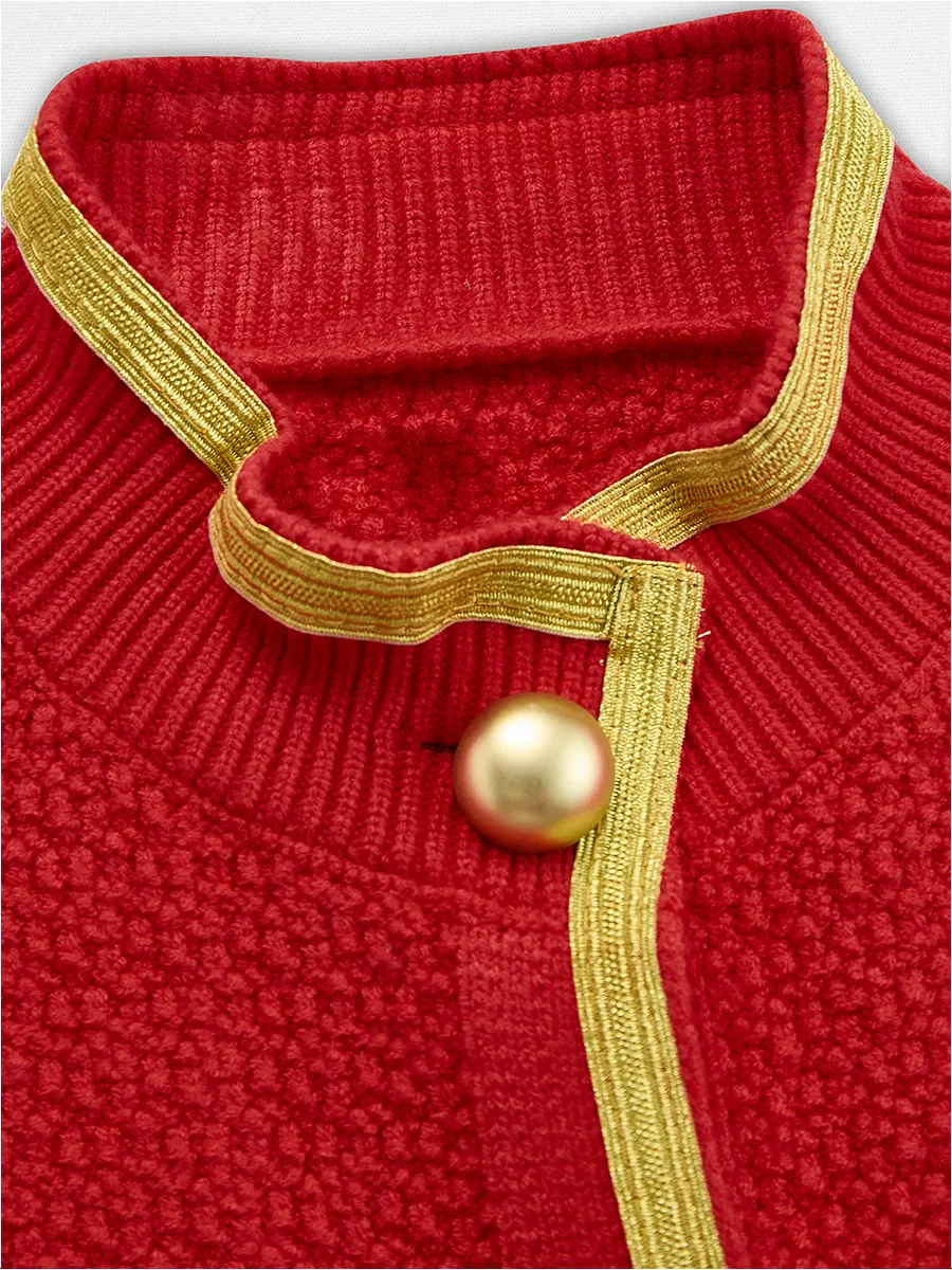 Retro Elegant Knitted Cardigan And Hip Skirt Two-piece Set sold by Oyrosy product image thumbnail 3