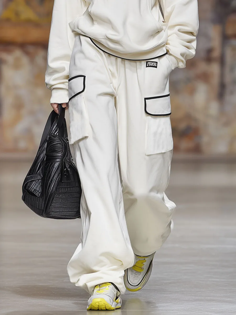 Loose-fitting Stand-up Collar Half-zip Sweatshirt And Wide-leg Pants Set sold by Oyrosy product image thumbnail 3