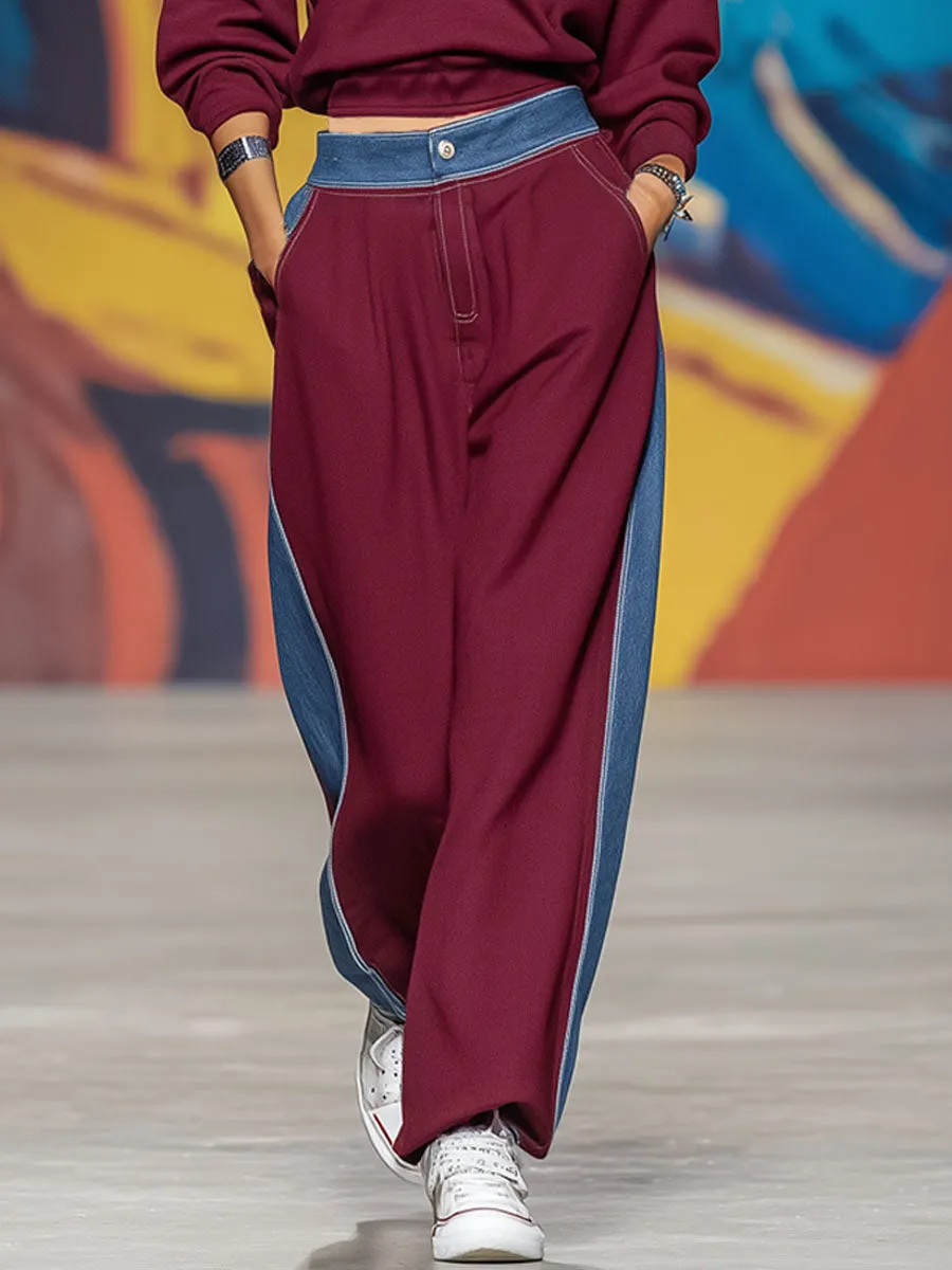 Loose-fitting Collared Zip-up Sweatshirt And Pants Set sold by Oyrosy product image thumbnail 3