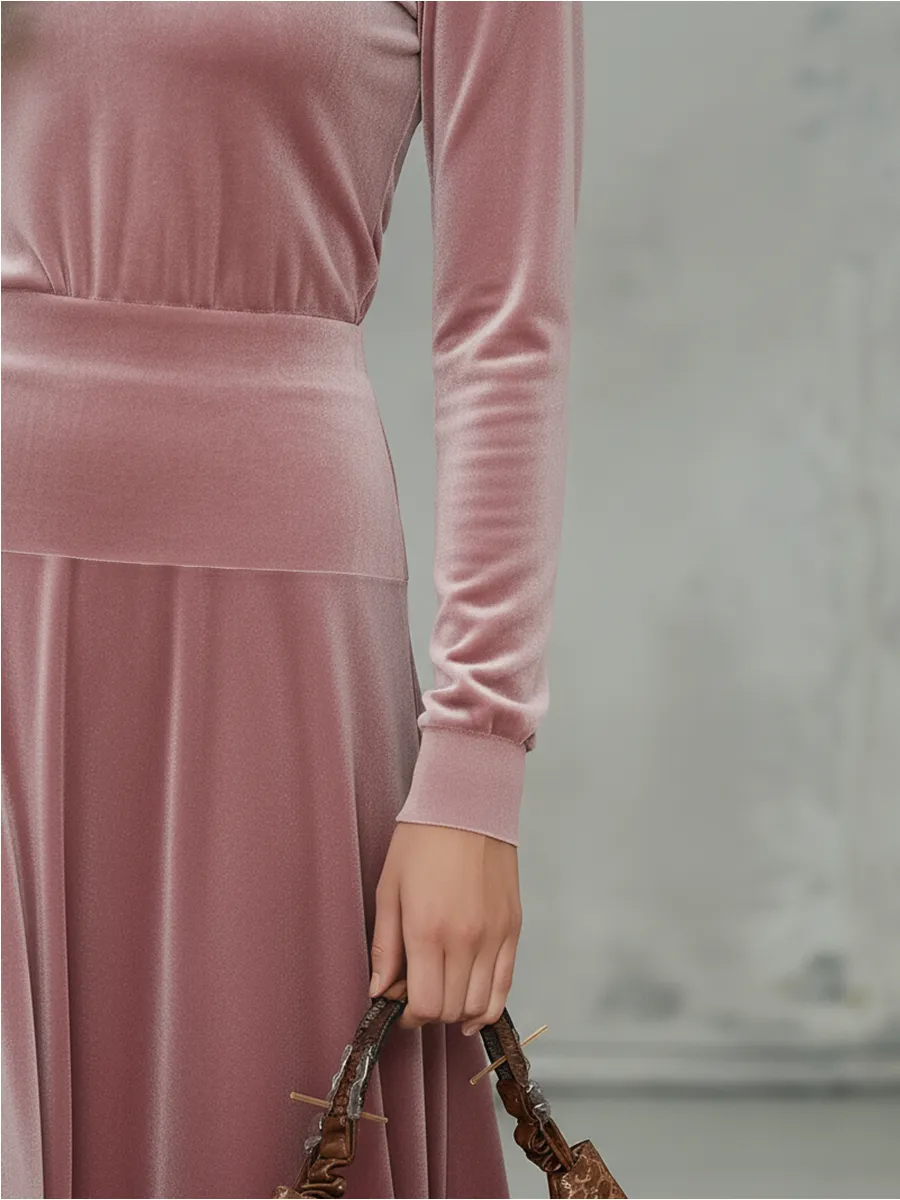 Elegant Retro Leopard Print Lapel Tassel Velvet Midi Dress sold by Oyrosy product image thumbnail 4