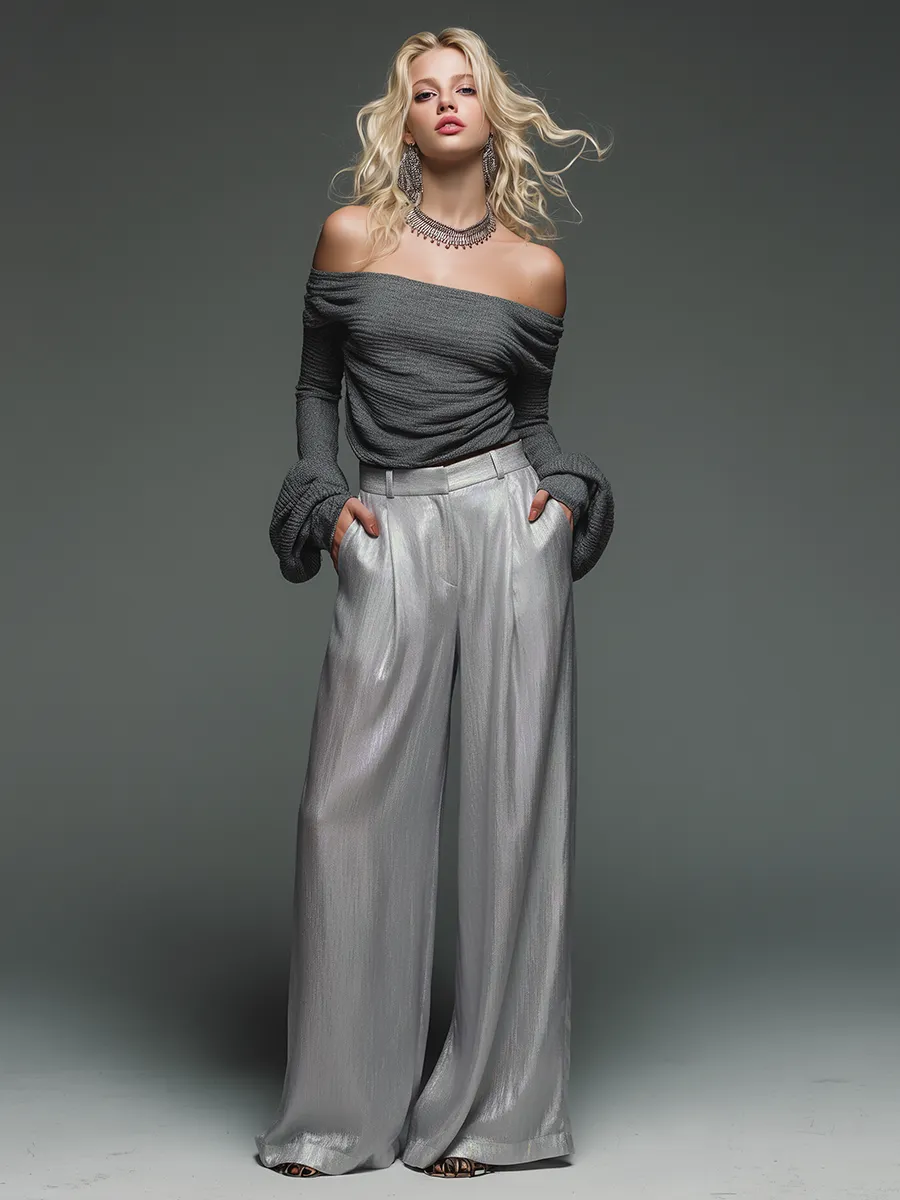 Elegant High-quality Wide-leg Pants sold by Oyrosy product image thumbnail 2