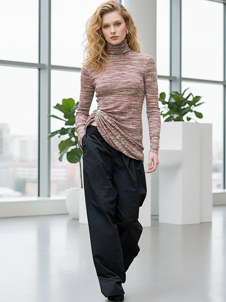 Stylish Multicolored Pink Turtleneck Blouse sold by Oyrosy product image thumbnail 2