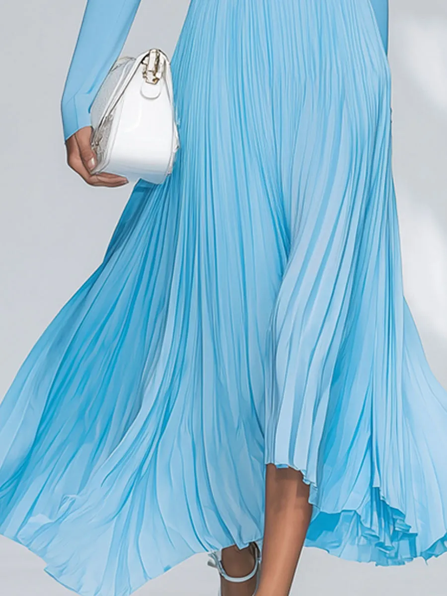 Elegant Off-the-shoulder Long-sleeved Maxi Dress sold by Oyrosy product image thumbnail 3