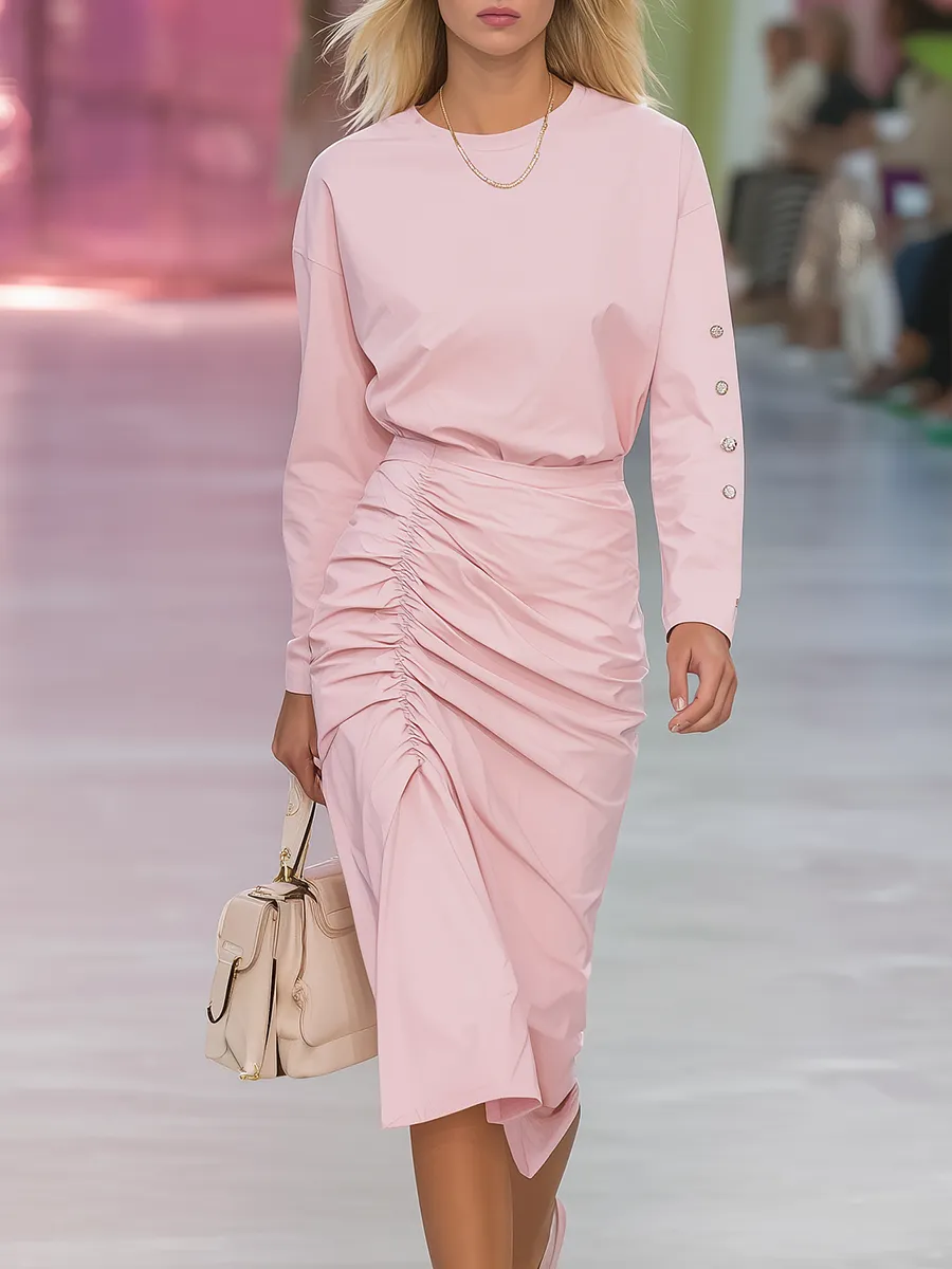 Stylish Elegant Sporty Pleated Midi Dress sold by Oyrosy