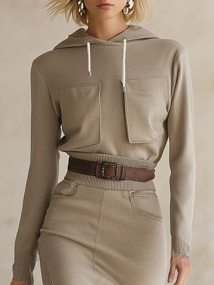 Casual Sporty Khaki Slit Midi Dress sold by Oyrosy product image thumbnail 3