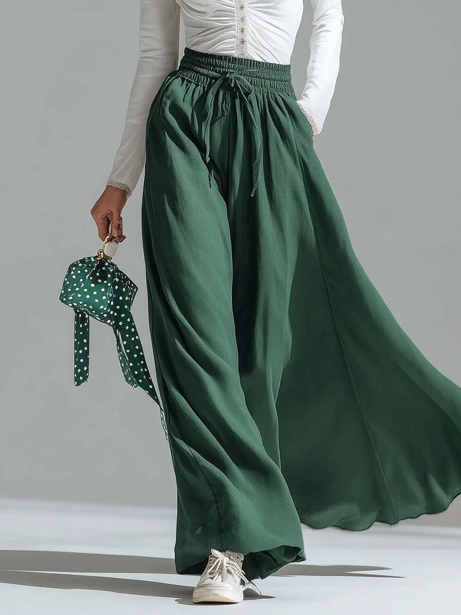 Stylish And Casual White Cotton Top And Green Chiffon Trousers Set sold by Oyrosy product image thumbnail 4